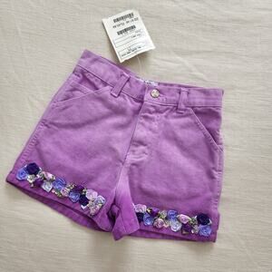 Vintage Deadstock Purple Ombre Jean Shorts kids 7